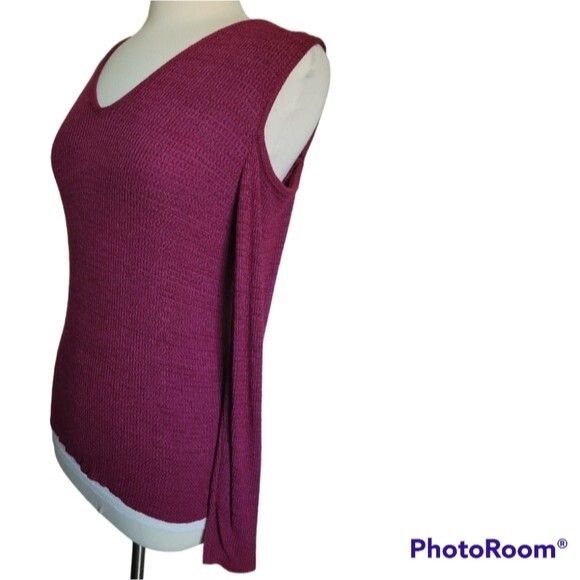 ABSOLUTELY CREATIVE WW WAFFLEKNIT COLD SHOULDER TOP - M - Picture 5 of 11